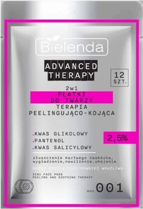 Bielenda Advanced Therapy 2in1 Face Pads Peeling und Beruhigungstherapie (Peeling)