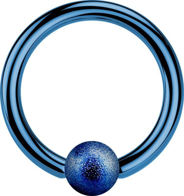 Star Piercing Micro Ball Closure Ring dunkelblau gesprenkelt (ohne Messing, Chirurgenstahl 316L)
