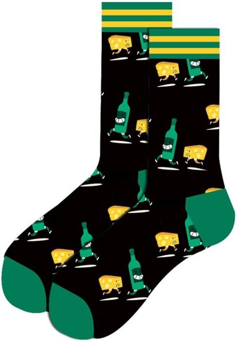 Musthaves Socken Motiv Wein - Käse (38 - 45)