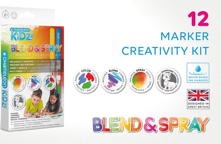 Actual product image Chameleon Airbrush Blend & Spray Set 12 Markers (Multicoloured, 12 x)