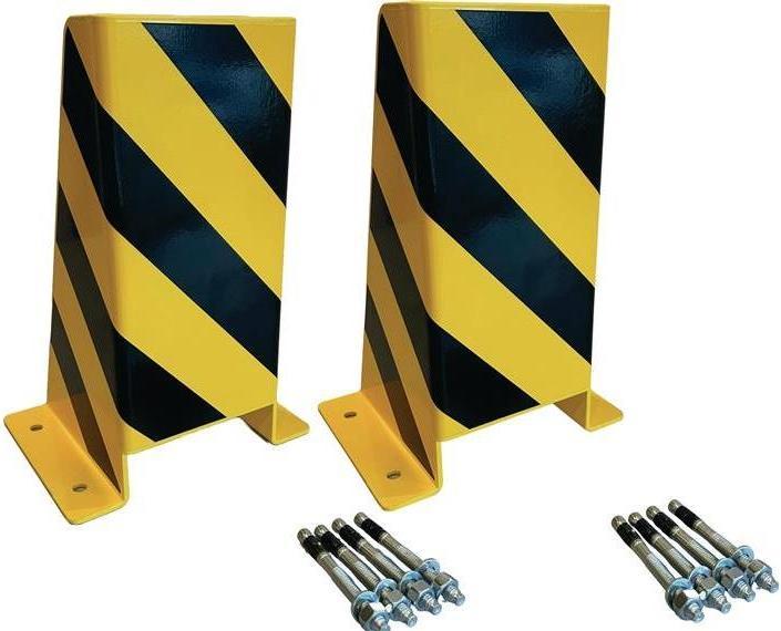 Gewa Coin de protection H400xL160/200mm forme U Acierbl.noir/jaune UE=2 pcs.
