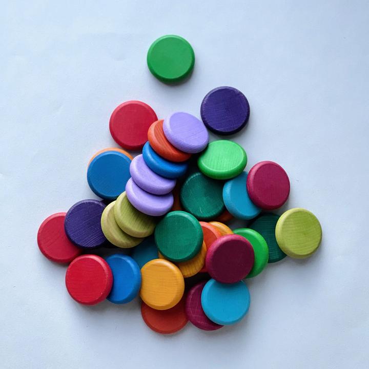 Produktbild Grapat Bunte Regenbogen-Scheiben, 36er Set (12 Farben) nach Montessori