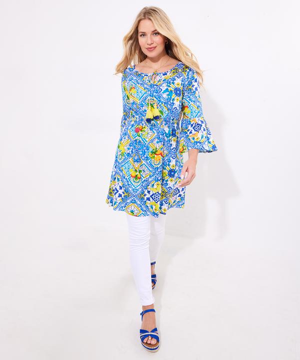 Actual product image Joe Browns Fruity Tile Shirred Waist Tunic (42)