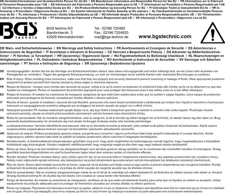Produktbild BGS Schlauchverbinder-Sortimente (Schlauchschelle, Schlauchklemme, 3 mm)