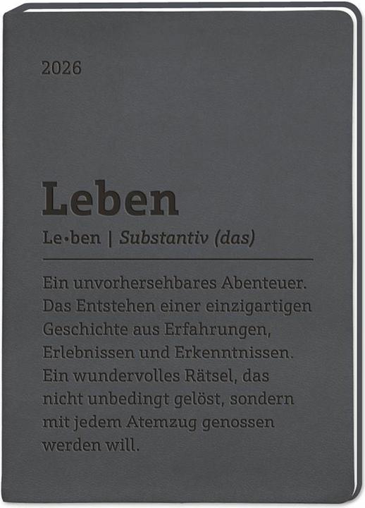 Produktbild Terminplaner Lederlook 2026 Schwarz (Deutsch)