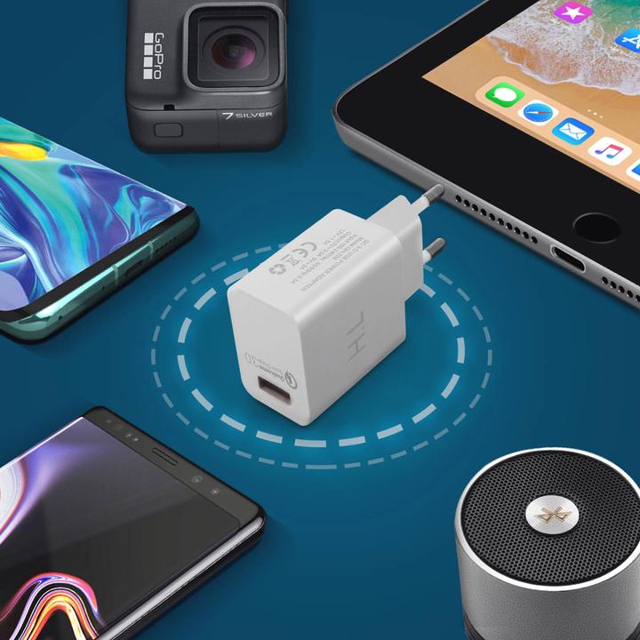 Immagine prodotto Avizar Adattatore di alimentazione Qualcomm Quick Charge 3.0 3A + cavo Lightning (18 W)