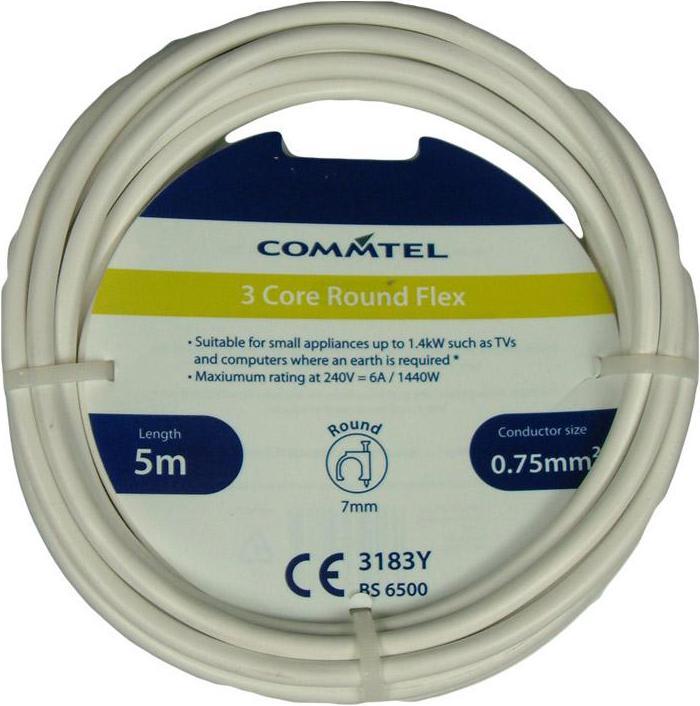 Image du produit Commtel 3 Core Round Flex 0.75mm2 (5 m)