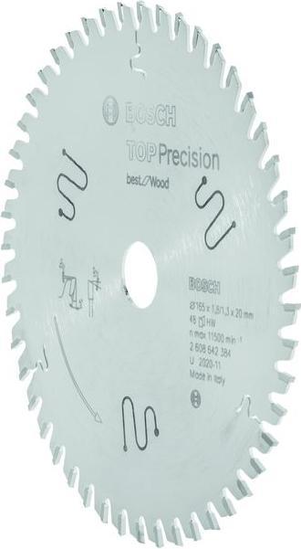 Actual product image Bosch Professional Zubehör Circular saw blade Top Precision Best for Wood, 165 x 20 x 1.8 mm, 48