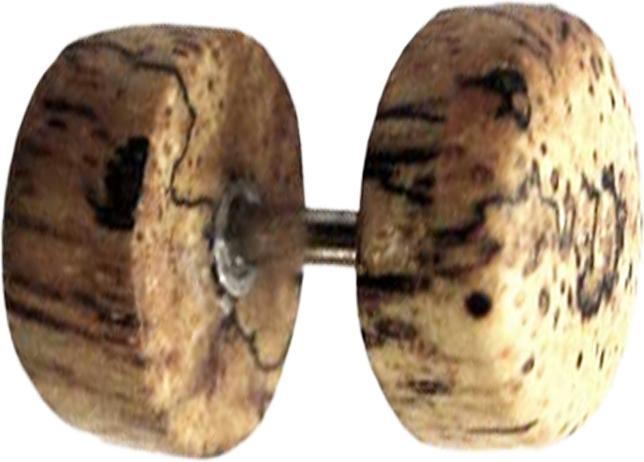 Star Piercing Fake Plug aus Tamarind Holz (ohne Messing, Organisch)