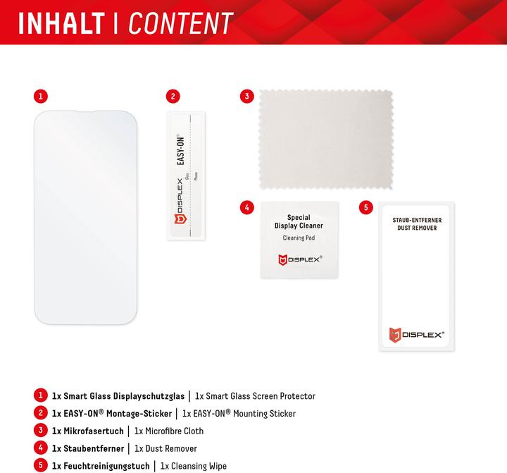 Actual product image Displex Smart Glass, Displayschutzfolie (1 Piece, Xiaomi Redmi 12C)