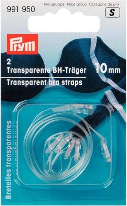 Produktbild Prym BH-Träger, transparent 10 mm, Karte 2 Stk.