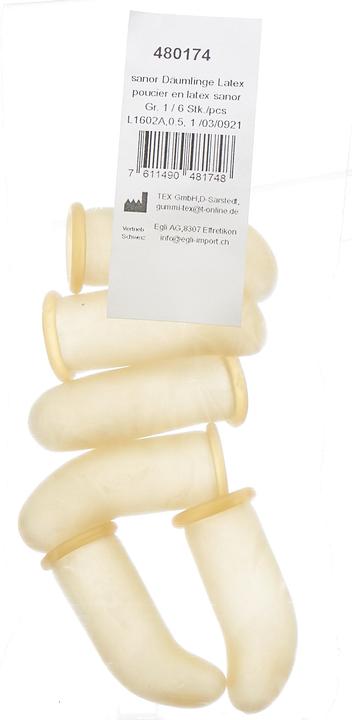 Produktbild Sanor Däumling Latex Grösse 1 (1)