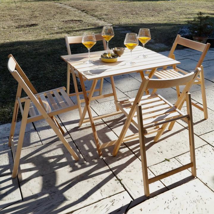 Produktbild Europe & Nature 4 Klappstühle aus massivem Buchenholz