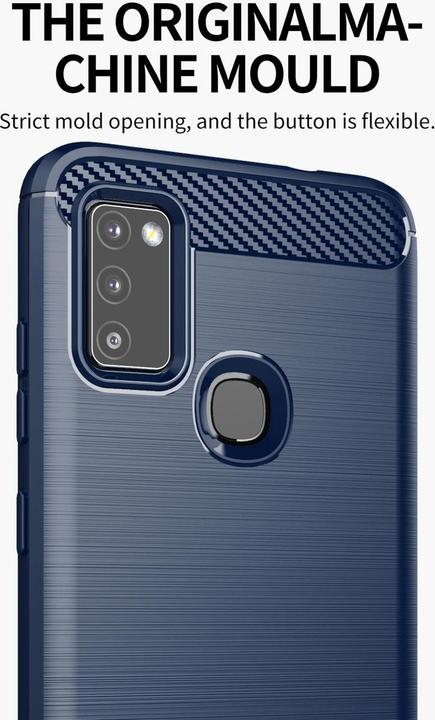 Produktbild Cadorabo TPU Ultra Slim carbon edelstahl Kombi Cover (Samsung Galaxy M51)
