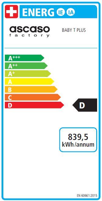 Energy Label Ascaso Baby T Plus