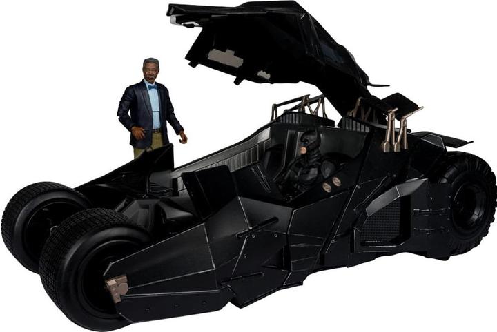 Actual product image McFarlane DC Multiverse Vehicle Tumbler with Lucuis Fox (The Dark Knight) (Gold Label)