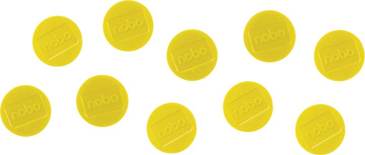 Produktbild Nobo Magnet rund 32mm 1915302 gelb 10 Stück (10 x)