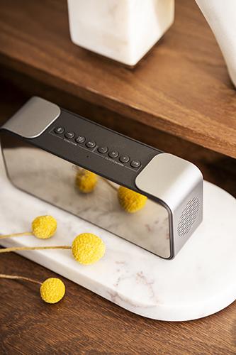 Actual product image Adler Wireless alarm clock with radio AD 1190 AUX in, Silver/Black, Alarm function
