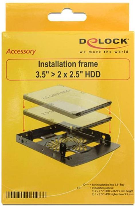 Actual product image Delock HDD installation kit, 2x 2.5" HDD in 3.5"