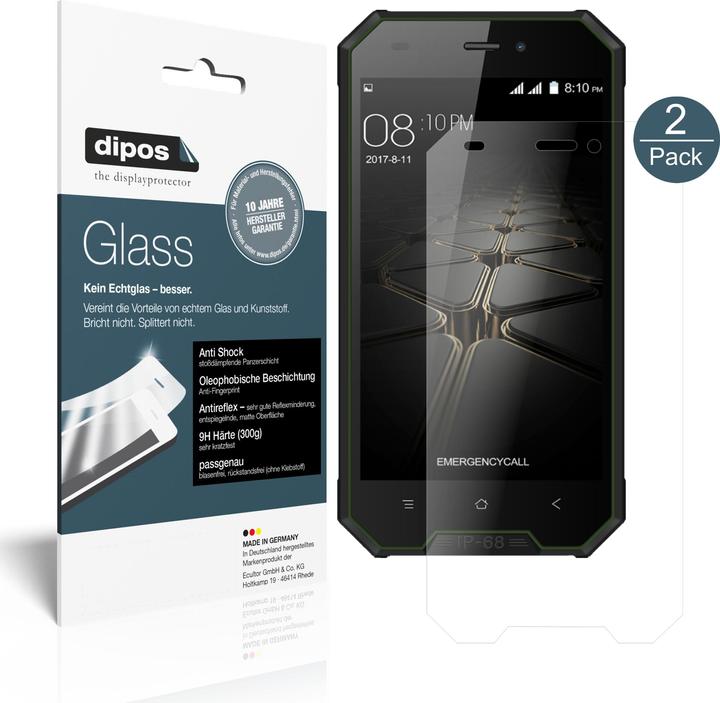 Produktbild Dipos Displayschutz Anti-Shock (2 Stück, Blackview BV4000 Pro)
