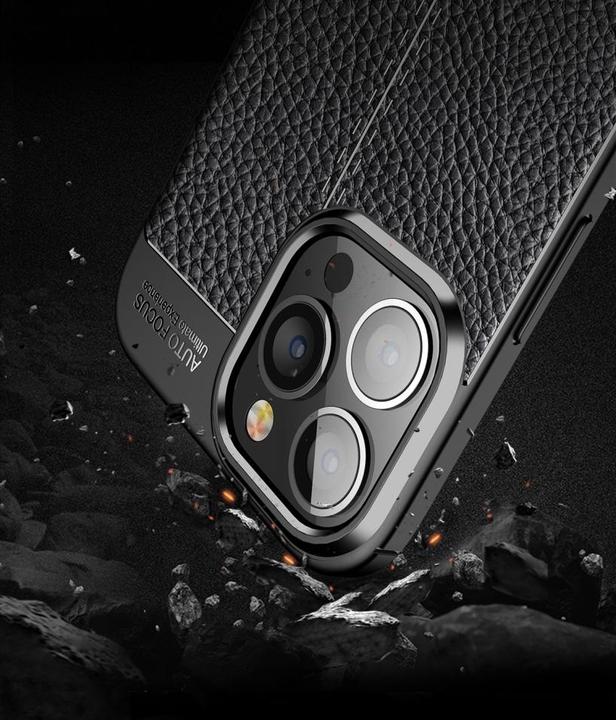 Actual product image Screenguard Apple iPhone 15 Pro Case Leather Design TPU Cover (Apple iPhone 15 Pro)