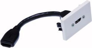 Produktbild Contrik FLF schwarz bestueckt mit 10cm HDMI-Kabel