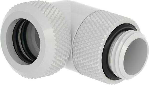 Actual product image Barrow Multi-link adapter connection 90 degree G1/4 inch male to 12mm male hard tube - rotatable, white