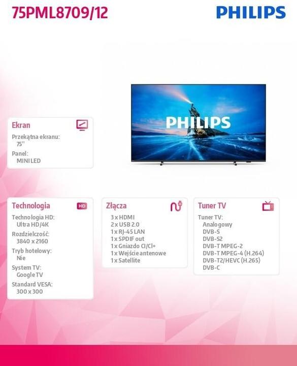 Produktbild Philips 75PML8709/12 (75", LED, 4K, 2023)