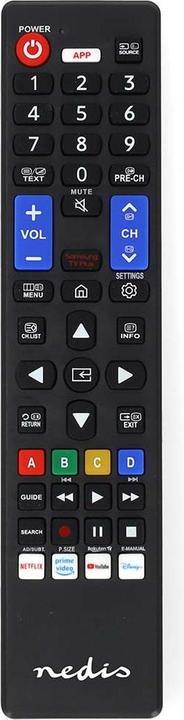 Produktbild Nedis Ersatz Fernbedienung | Passend für: Samsung | Vorprogrammiert | 1 Gerät | Amazon Prime / Disne (Gerätespezifische Fernbedienung, Infrarot)