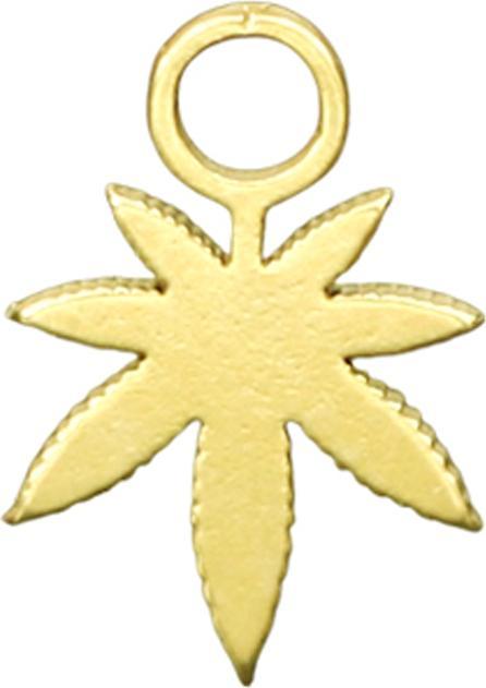 Image du produit Star Piercing Anhänger vergoldet Hanfblatt (sans laiton, Acier chirurgical 316L)