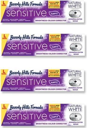 NoName Natural White Sensitive Lila Zahnpasta Helligkeit Farbkorrektor 100ml (100 ml)
