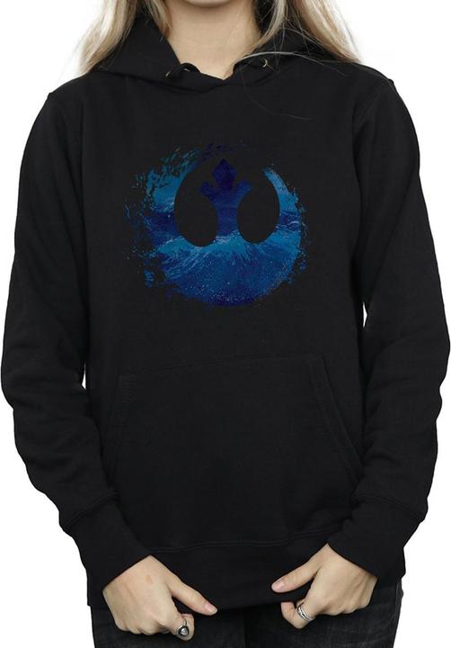 Immagine prodotto Star Wars The Rise Of Skywalker Resistance Symbol Wave Felpa con Cappuccio Donna (XXL)