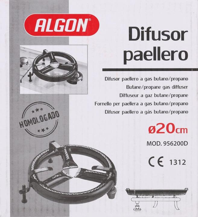 Actual product image Algon 20cm paellero diffuser butane / propan gas