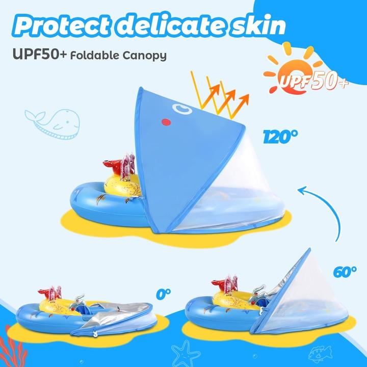 Image du produit Activity Board Bouée bébé avec pare-soleil UPF50+ et jouets