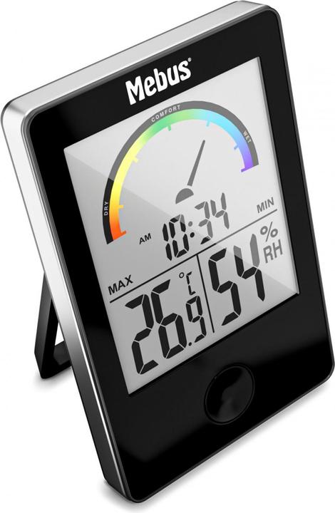 Image du produit Mebus 40929 Thermo-hygromètre noir