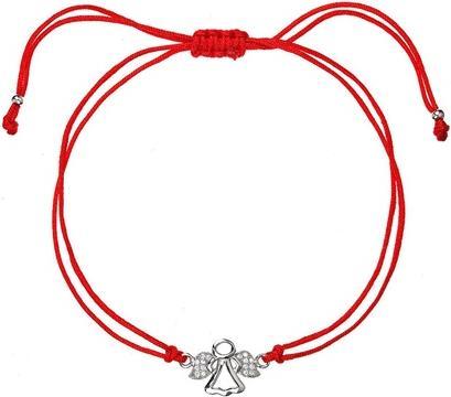 Evolution Group Red kabbalah bracelet with little angel 13020.3 (L)