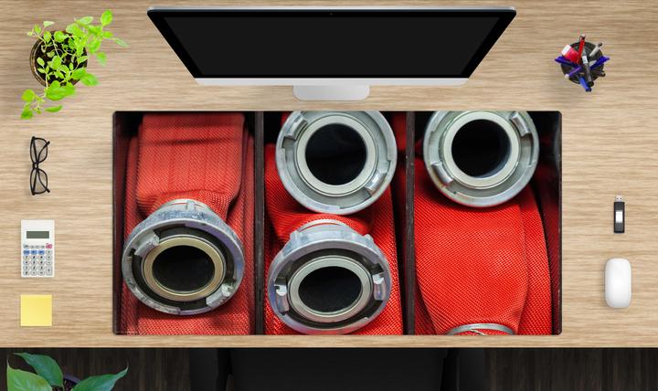 Produktbild CoverYourDesk Schreibtischunterlage Feuerwehrschlauch