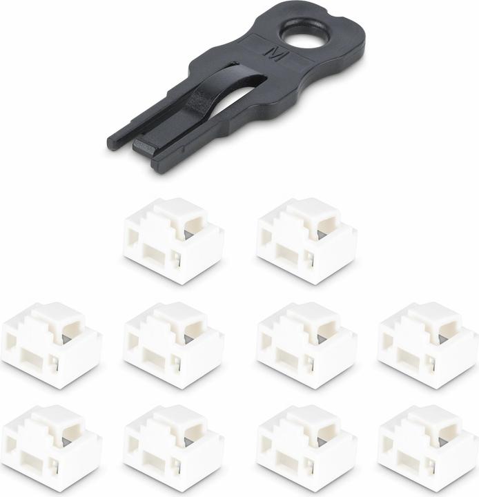 Image du produit StarTech com RJ45LOCKANDKEY, Bloqueur de port + clé, RJ-45, Noir, Blanc, 10 pièce(s), 1000 pièce(s)