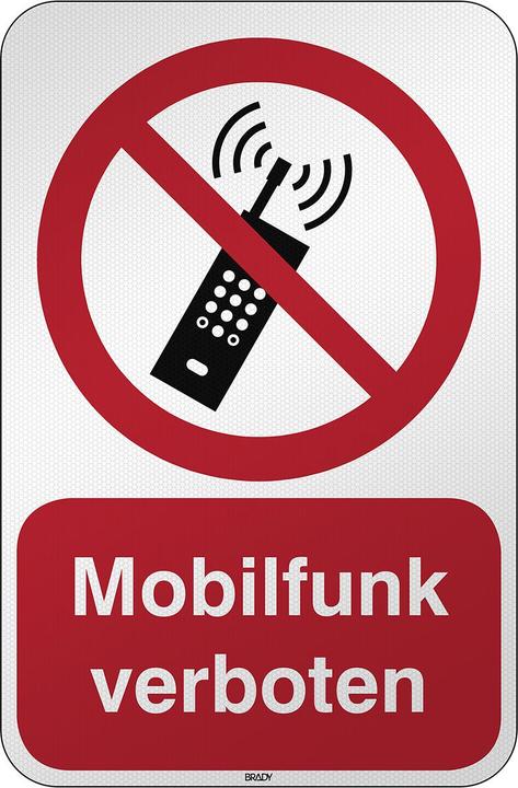 Immagine prodotto Brady P/P013/EN218/RFL-390X590-1, Cartello di sicurezza ISO - Vietato l'uso di radio mobili, Poliestere