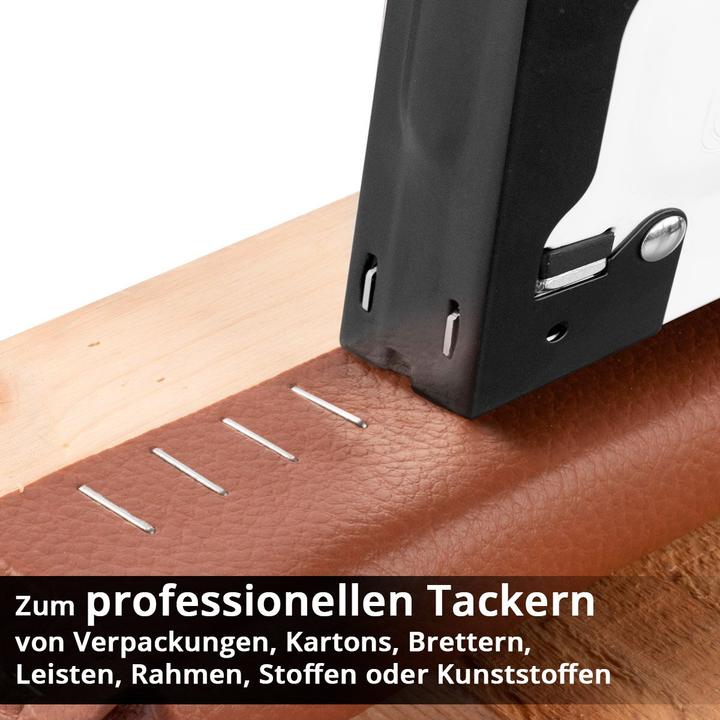 Produktbild Stahlwerk Handtacker Set mit Tacker Klammerentferner + 1500 Klammern und Nägel