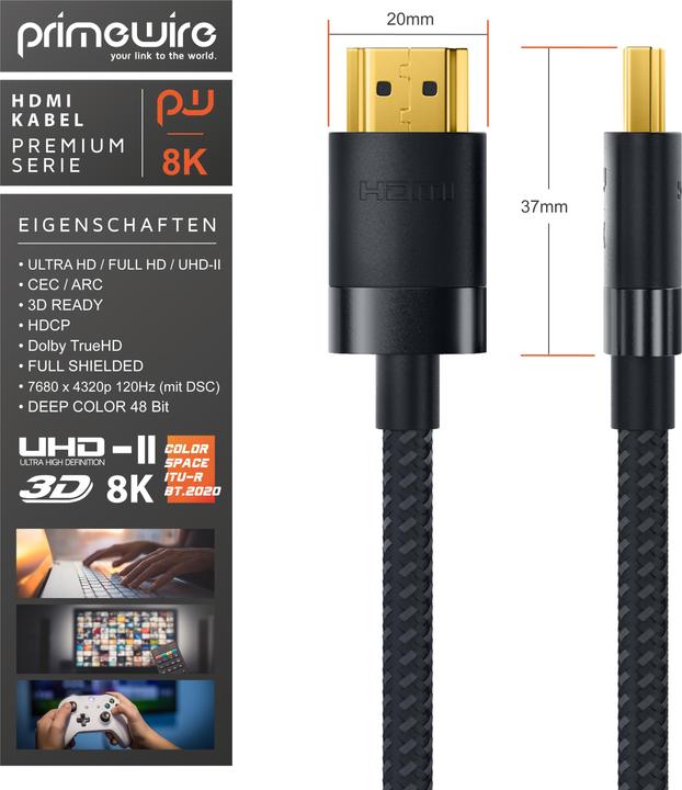 Produktbild Primewire HDMI (Typ A) — HDMI (Typ A) (0.50 m, HDMI)