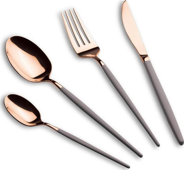 BerlingerHaus Besteck Set Taupe 24-teilig (24 Stück, Besteck Set)