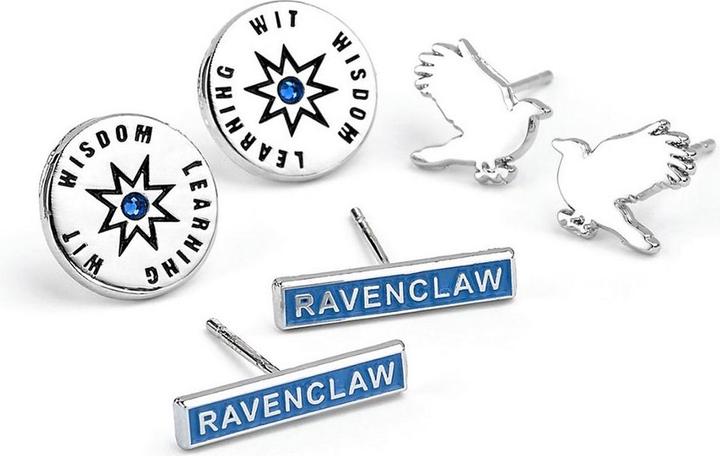 Ravenclaw Ohrring Set Versilbert 3Erpack (100% Metal)
