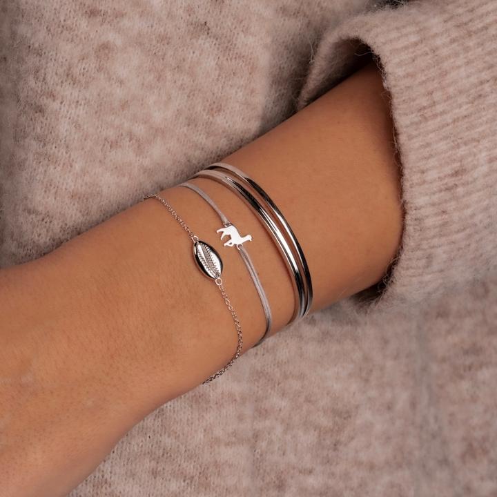 Actual product image Glanzstücke München Ladies sterling silver silver 17.0 cm, flexible adjustable - 11832 (17 cm, Sterling Silver)