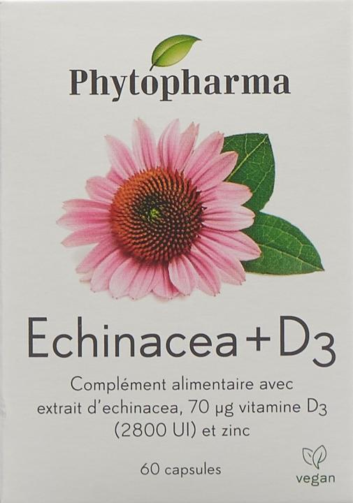Immagine prodotto Phytopharma Capsula di Echinacea + Vitamina D3 (60 Pezzo/i, Pillole, 63 g)