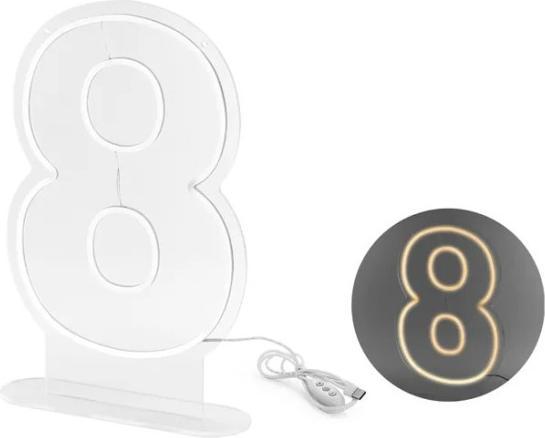 Produktbild Partydeco Neon LED Schriftzug - 8 - Weiss