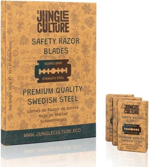 Jungle Culture Doppelschneidige Rasierklingen 10 x 10 Stück fürRasierhobel (100 x)