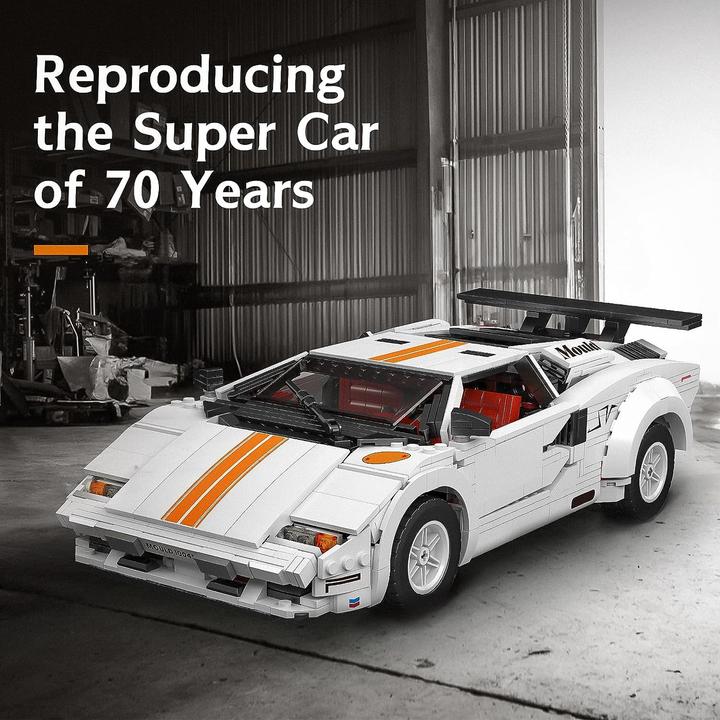 Actual product image Mould King 10045 - Voiture de sport italienne blanche (1349 pièces)