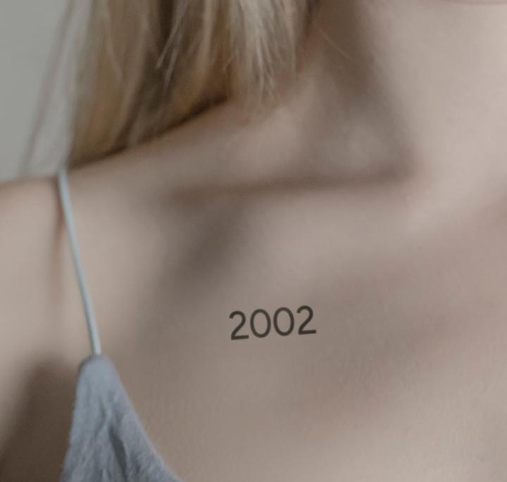 Image du produit minink Tatouage temporaire - Année de naissance 2002