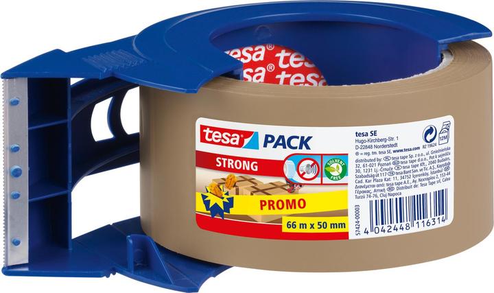 Produktbild tesa tesapack Packband braun 3 x 66m x 50mm, Promo (50 mm)